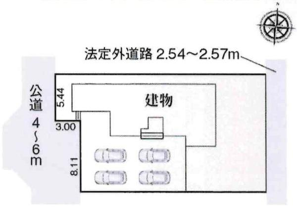 蒲郡第56形原町南双太山　全1棟・1号棟の区画図