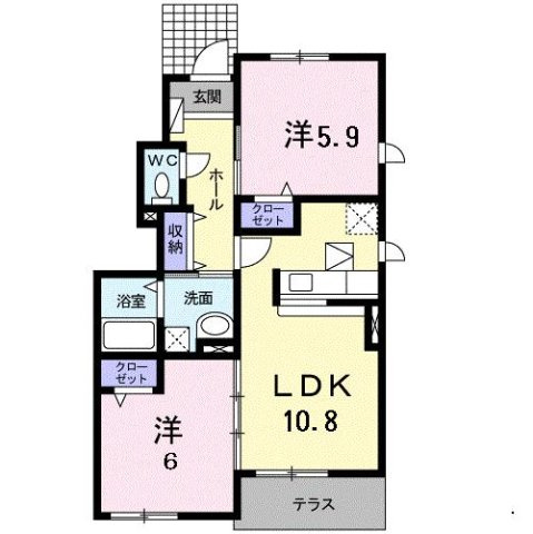 【間取り】 | オレンジ　ジュネス
