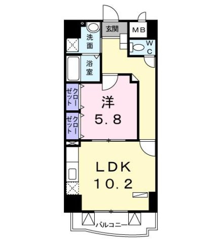 プラシード　Ｙ’ｓの間取り