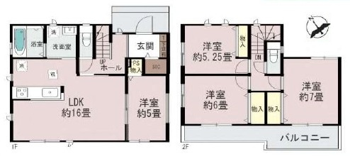 ひたちなか市三反田3485番　新築戸建て　A号棟の間取り|間取り図です♪
実際の空間の広さや陽当たり、風通しなどは現地でご確認できます♪