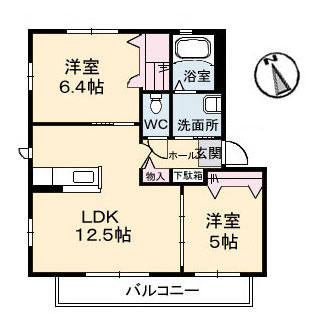 シャーメゾントゥモローA棟の間取り