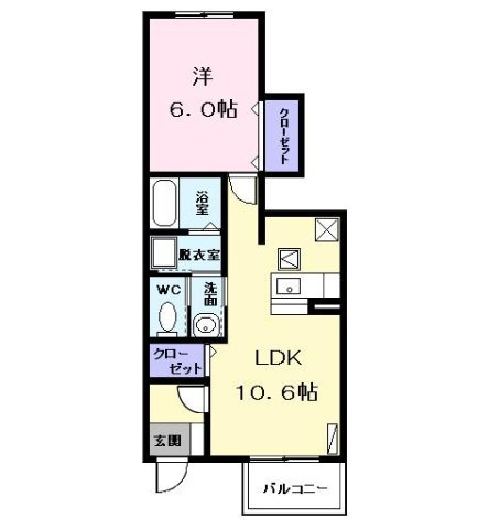 フィオーレ　Ⅰ　（Ｆｉｏｒｅ）の間取り