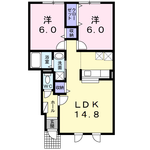 パークサイドＣの間取り