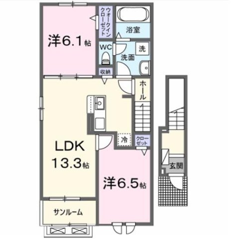 本三里塚アパートＢの間取り