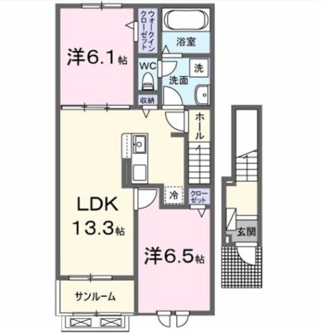本三里塚アパートＢの間取り