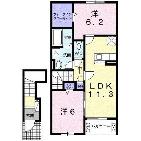 ノーブルＡの間取り