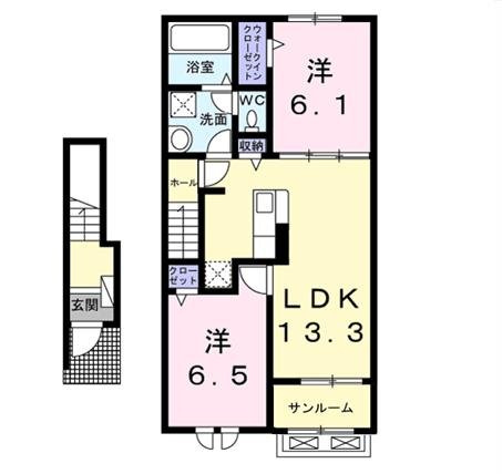 本三里塚アパートＡの間取り