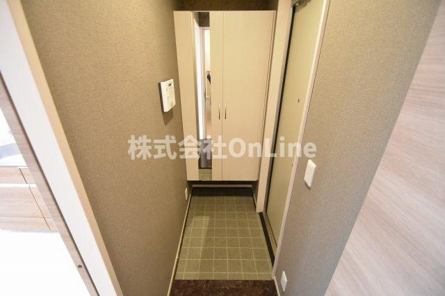 大阪市東成区大今里南１丁目のアパートの玄関