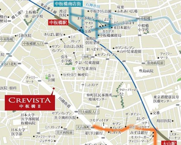クレヴィスタ中板橋Ⅱ【おとり物件なし】#学生・社会人にオススメ！初期費用分割払いOK！の地図