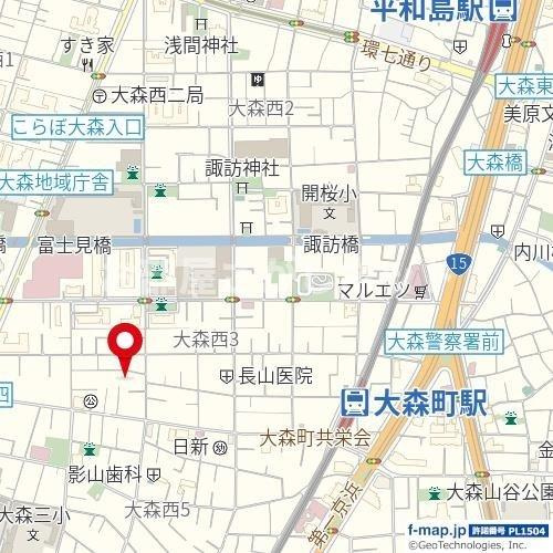 マーレ大森町の地図