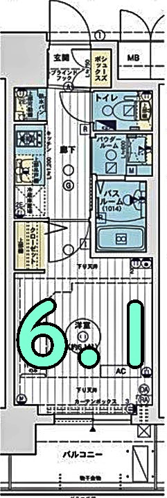 エステムコート名古屋栄プレシャスの間取り