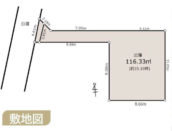 調布市菊野台３丁目の中古一戸建の区画図
