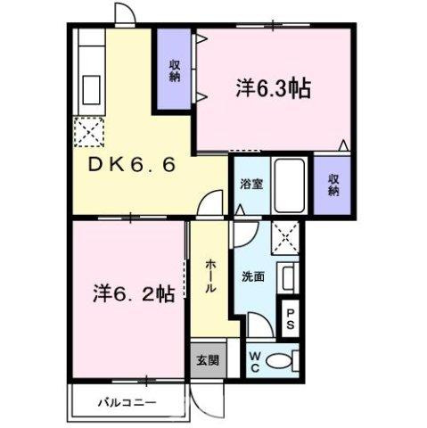 コスモハイツ　Ａの間取り