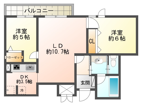 パレ垂水海岸通りの間取り