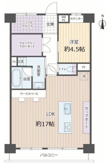 青梅市河辺町１丁目の中古マンションの間取り