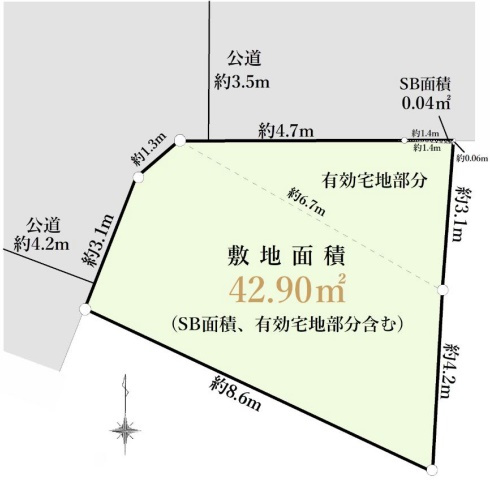 白金台2丁目売地の土地図