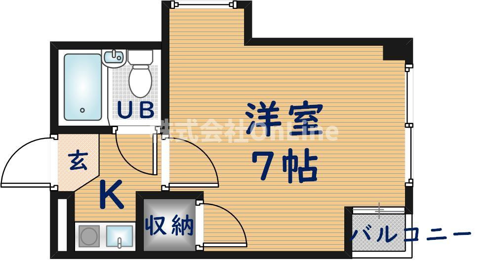 東大阪市宝持２丁目の賃貸マンションの間取り