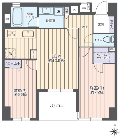 レクセルマンション錦糸町の間取り