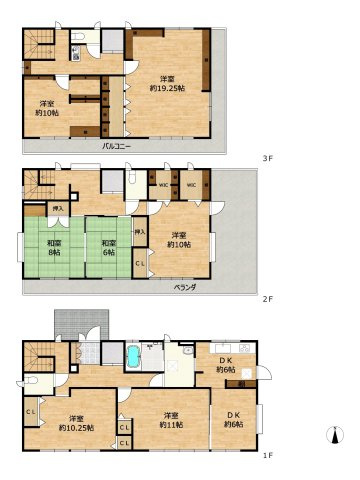 壬生町壬生丁　中古戸建の間取り