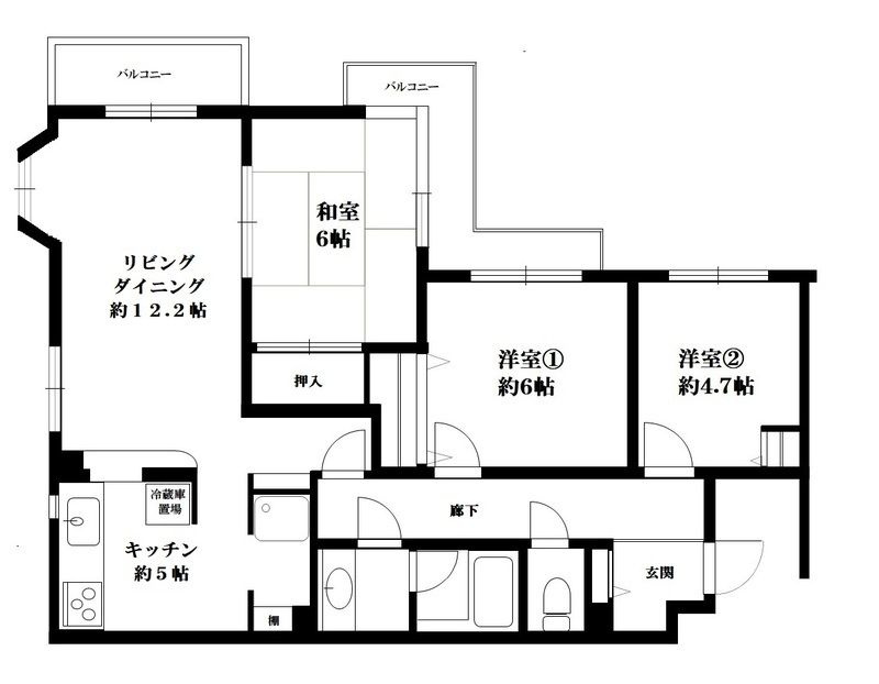 コスモ藤沢グランソルの間取り