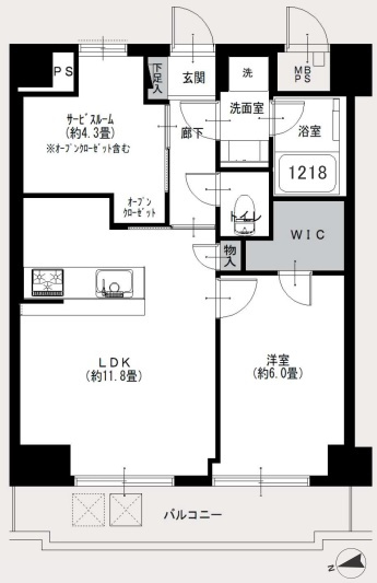 千駄木リリエンハイムの間取り