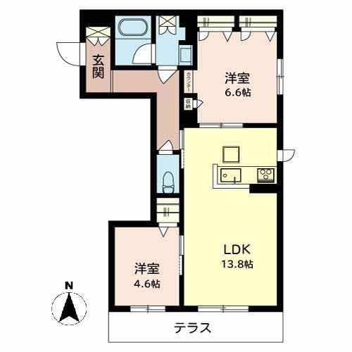 シャーメゾン・カレⅡの間取り