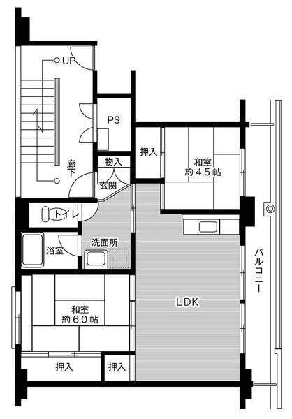ビレッジハウス上妻2号棟の間取り