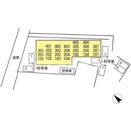 フロントアイランドハイツの区画図
