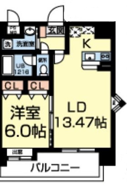 熊本市中央区南熊本１丁目の賃貸マンションの間取り