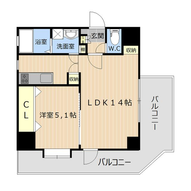 QueenRich新屋敷の間取り