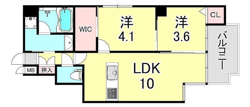 KSMレジデンス西宮（旧第43プロスパー西宮）の間取り