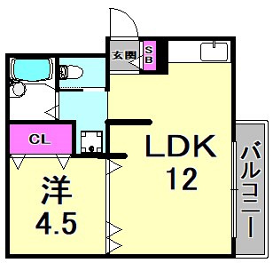 シェリル塚口の間取り