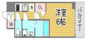 エスリード難波ザ・プレミアの間取り