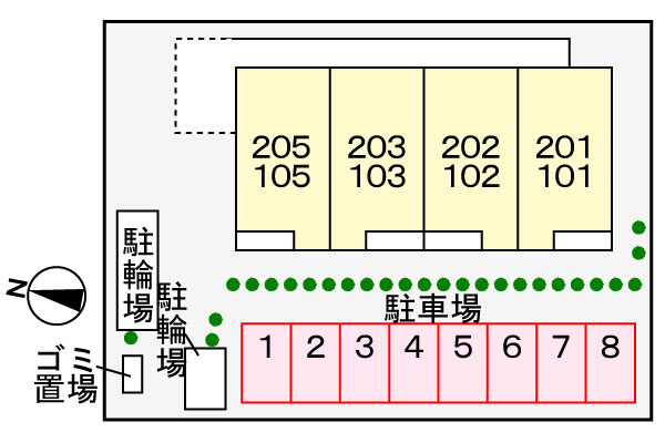 セレノ　アロッジオⅦの区画図