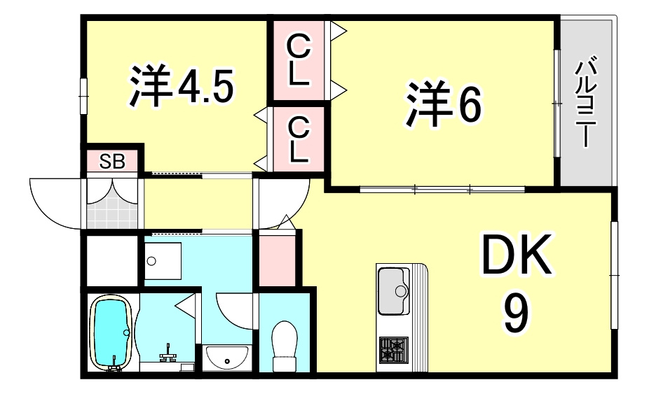 夙川第一コーポラスの間取り