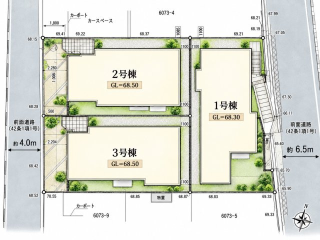 【区画図】 | 小田急線「生田」新築戸建