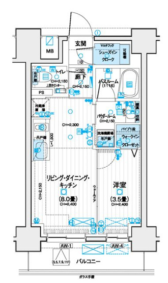 【間取り】 | デュオステージ海老名2(デュオステージⅡ)