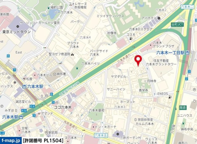 【地図】 | コープ野村六本木Ⅱ 