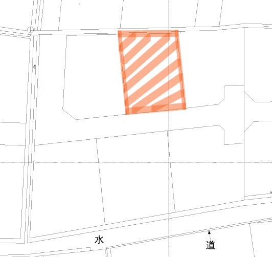 伊佐江町　古家付き土地の土地図