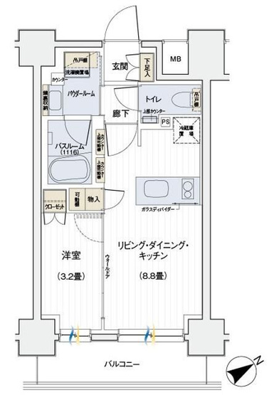 【間取り】 | デュオステージ海老名2(デュオステージⅡ)