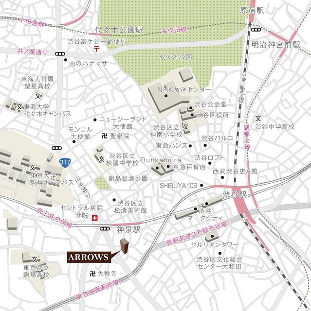 ＡＲＲＯＷＳの地図