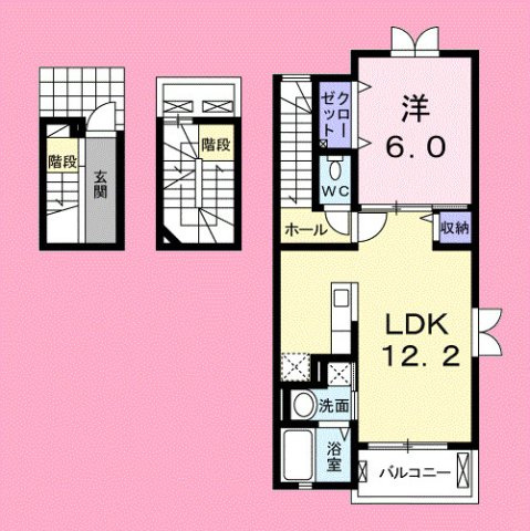 キューズ　エリシオンAの間取り