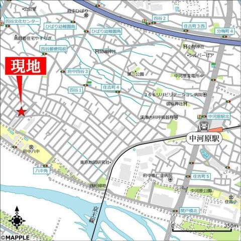 府中市四谷３丁目戸建の地図