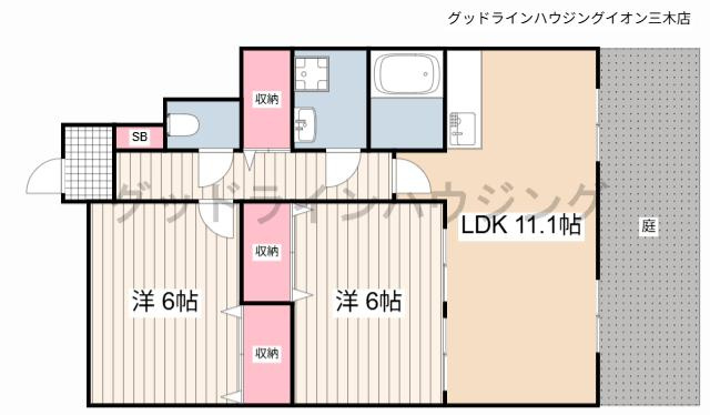 パティオ三木の間取り