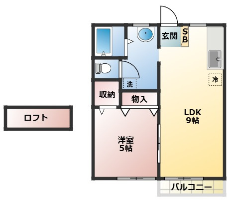 サンコーポ千原Bの間取り