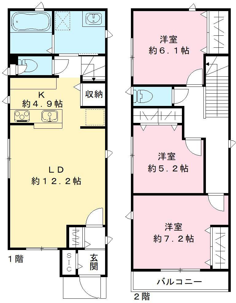 北新宿戸建の間取り