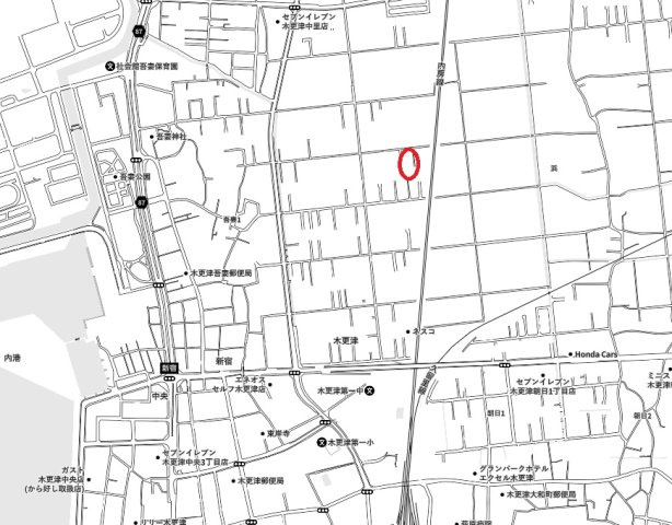 吾妻　土地（資材置場）の地図