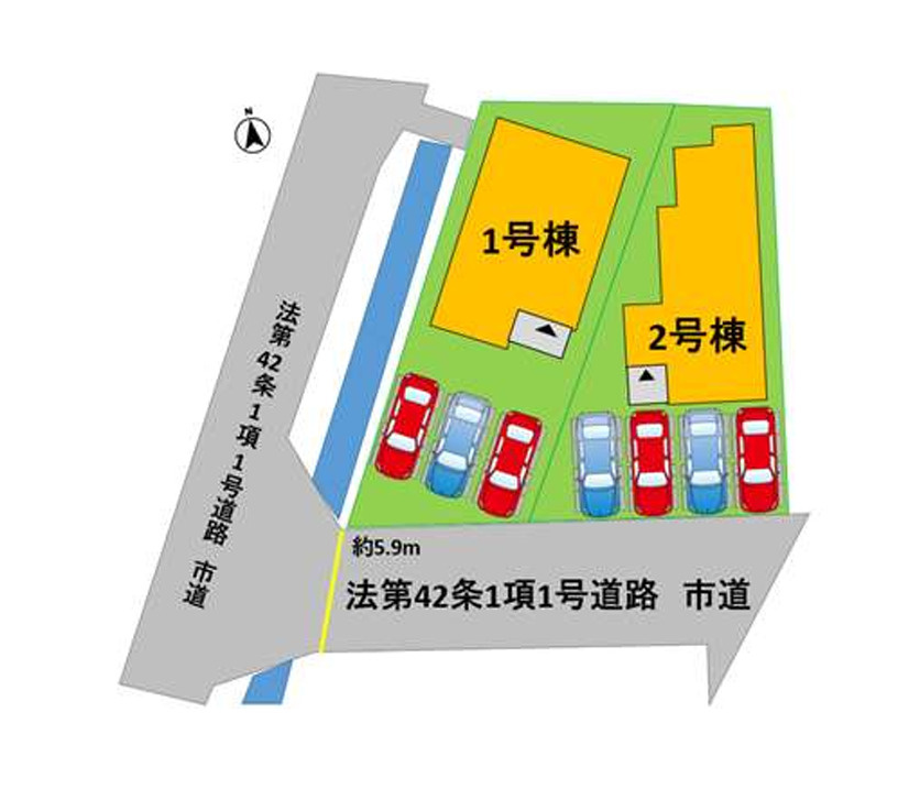よかタウン／中央区島崎１丁目２期／１号棟の区画図