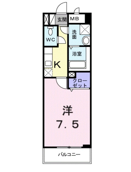 パールドゥＮ　府中の間取り