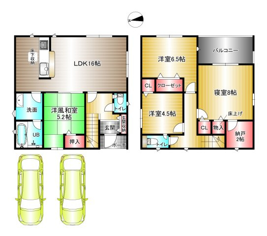 阪南市箱作第３　新築戸建の間取り